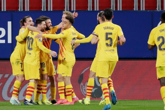 虎扑-【西甲】阿尔瓦爆射 莫里巴首球 巴萨2比0奥萨苏纳